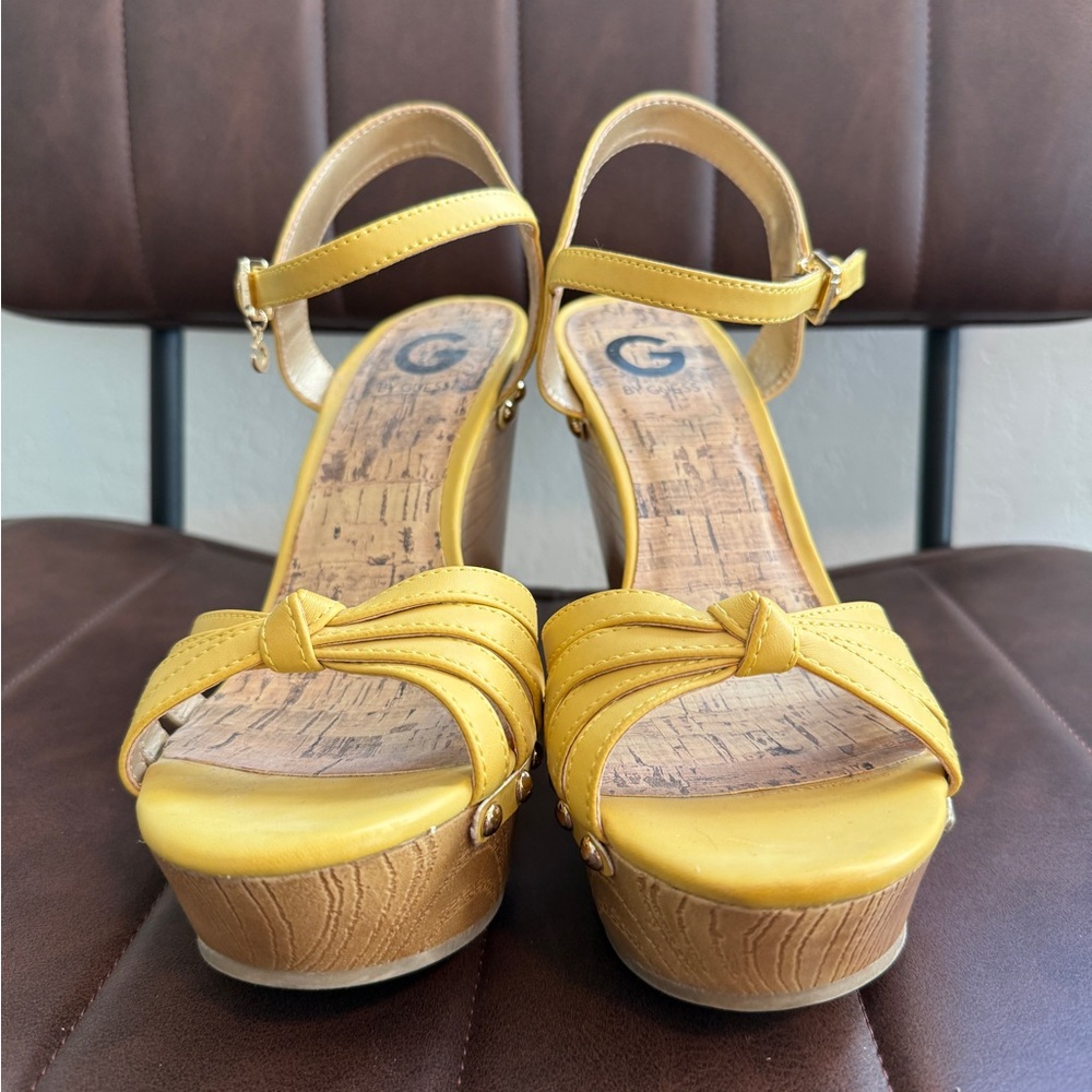 Guess Yellow Platform Sandals - Picture 10 of 10